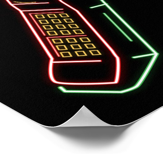 Mobiele telefoon mobiele telefoon  - oud poster (Hoek)