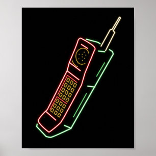 Mobiele telefoon mobiele telefoon  - oud poster