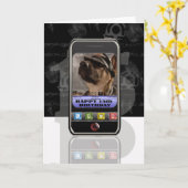 mobiele telefoon, mobiele telefoon sms'je Happy Bi Kaart (Gele Bloem)