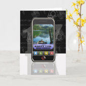 mobiele telefoon, mobiele telefoon sms'je Happy Bi Kaart (Gele Bloem)