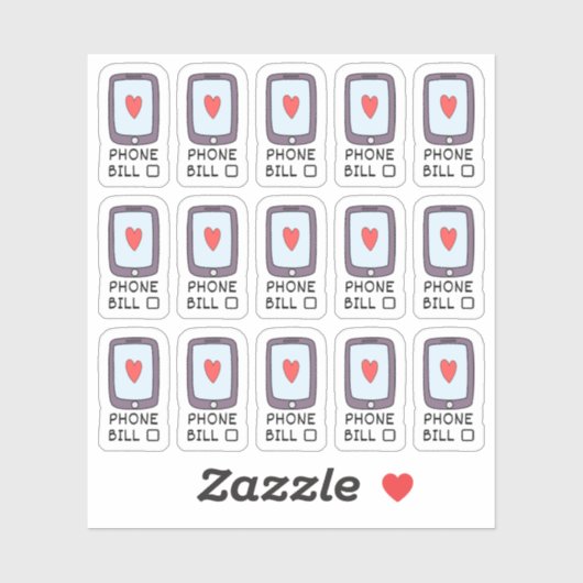 Mobiele Telefoon Nutsbedrijven Factuur Vervaldatum Sticker (Vel)