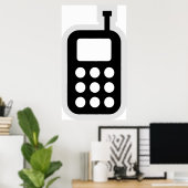 Mobiele telefoon poster (Thuiskantoor)