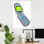 Mobiele telefoon poster (Thuiskantoor)