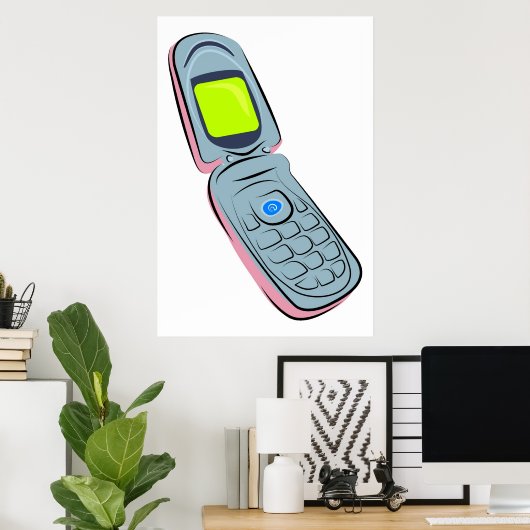 Mobiele telefoon poster (Thuiskantoor)