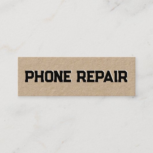 Mobiele telefoon reparatie mini visitekaartje (Voorkant)