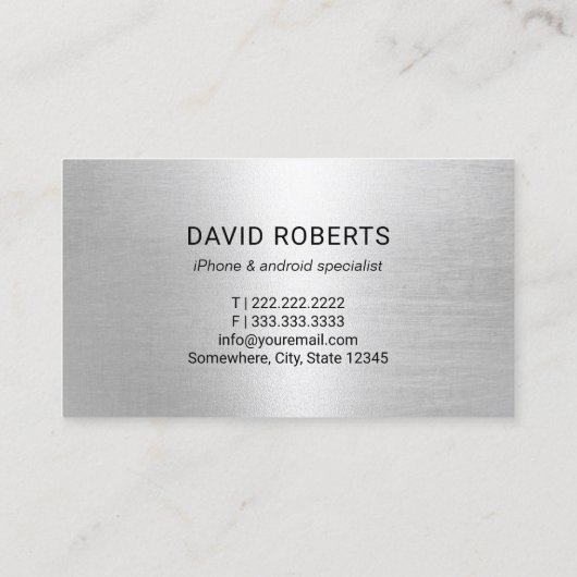 Mobiele Telefoon Reparatie Service Professional Visitekaartje (Achterkant)