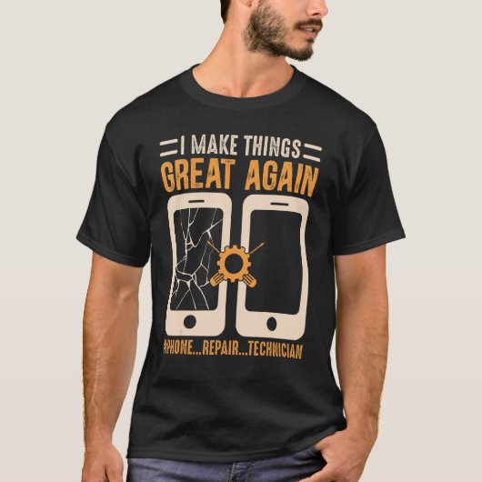 Mobiele Telefoon Reparatie Shirt Funny Smartphone  (Voorkant)