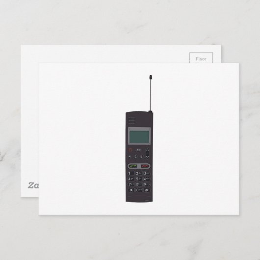 Mobiele telefoon Retro Briefkaart (Voorkant / Achterkant)