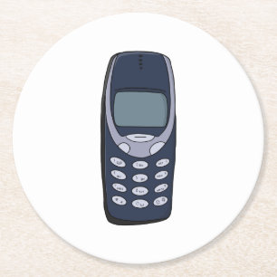 mobiele telefoon ronde kartonnen onderzetter