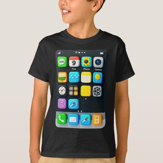 Mobiele Telefoon Scherm Smartphone Mobiele App Hal T-shirt (Voorkant)
