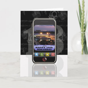 mobiele telefoon sms'je Happy Birthday mobiele tel Kaart