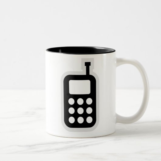 Mobiele telefoon tweekleurige koffiemok (Rechts)