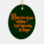 Mobiele telefoon van kerstversiering keramisch ornament (Rechts)