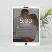 Mobiele telefoon vergrendelen scherm bruiloft kaart (Staand voorkant)