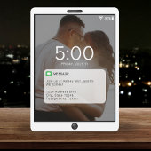 Mobiele telefoon vergrendelen scherm bruiloft kaart