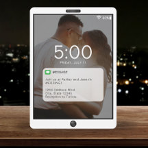Mobiele telefoon vergrendelen scherm bruiloft