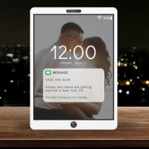 Mobiele telefoon vergrendelen scherm bruiloft