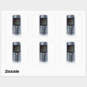 Mobiele telefoon vierkante sticker (Vel)