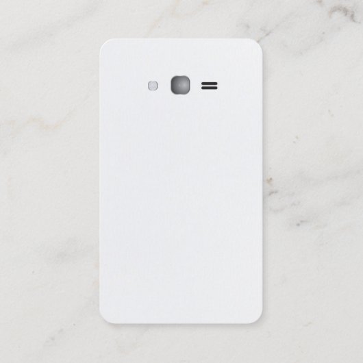 Mobiele telefoon visitekaartje (Achterkant)