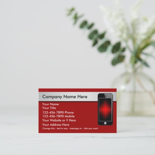 Mobiele telefoon Visitekaartjes (Staand voorkant)