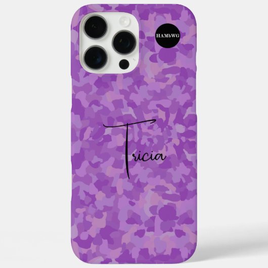 Mobiele telefoonhoes Paarse Camouflage HAMbyWG Case-Mate iPhone Case (Achterkant)