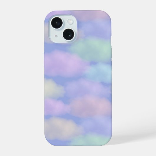 Mobiele telefoonhoesje met regenboogwolken iPhone 15 case (Achterkant)