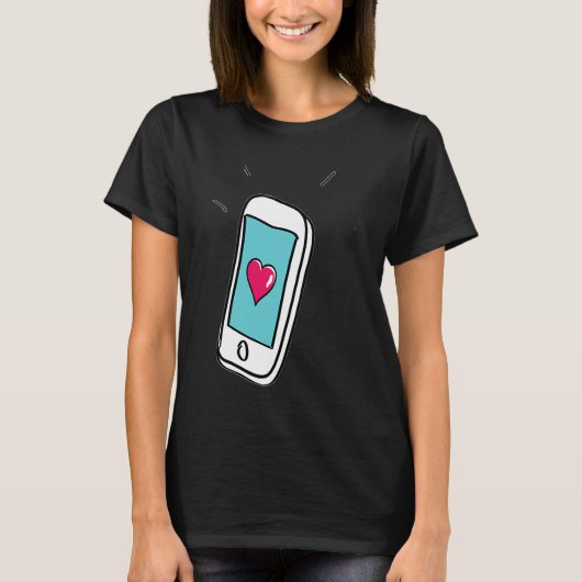 Mobiele telefoonliefhebber t-shirt (Voorkant)