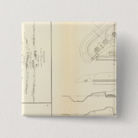 Mobiele verdediging Alabama Vierkante Button 5,1 Cm (Voorkant)