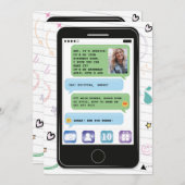 Mobiele verjaardag Telefoon Mobiel Foto Chat Tekst Kaart (Voorkant / Achterkant)