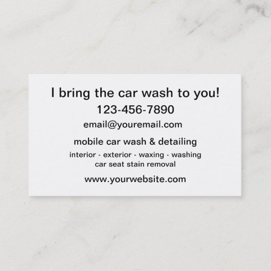 Mobiele Visitekaartjes met automatische informatie (Achterkant)