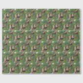 Mobiele vrouw met gegoten wijn cadeaupapier (Vlak)