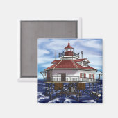 Mobiele vuurtoren in het midden van de baai magneet (Voorkant / Achterkant)