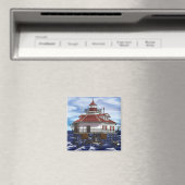 Mobiele vuurtoren in het midden van de baai magneet (Insitu (Vaatwasser))