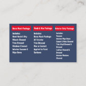 Mobiele wasmachine met informatie over de druk in  visitekaartje (Achterkant)