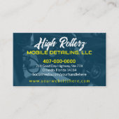 Mobiele wasmachine met informatie over de druk in  visitekaartje (Voorkant)