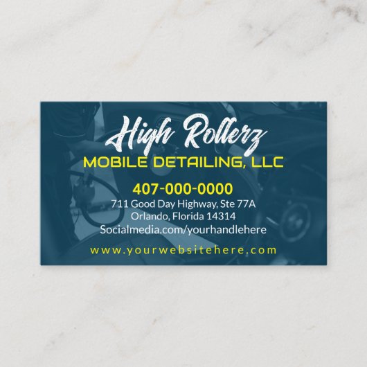 Mobiele wasmachine met informatie over de druk in  visitekaartje (Voorkant)