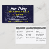 Mobiele wasmachine met informatie over de druk in  visitekaartje (Voorkant / Achterkant)