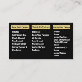 Mobiele wasmachine met informatie over het wassen  visitekaartje (Achterkant)