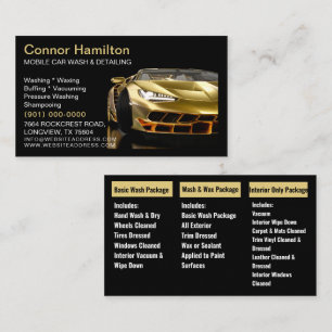 Mobiele wasmachine met informatie over het wassen  visitekaartje