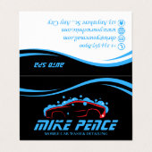 Mobiele wasmachine met informatie over het wassen  visitekaartje (Buitenkant ongevouwen)