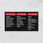 Mobiele wasmachine met informatie over het wassen  visitekaartje (Achterkant)