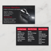 Mobiele wasmachine met informatie over het wassen visitekaartje (Voorkant / Achterkant)