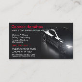 Mobiele wasmachine met informatie over het wassen  visitekaartje (Voorkant)