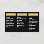 Mobiele wasmachine met informatie over het wassen  visitekaartje (Achterkant)