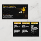 Mobiele wasmachine met informatie over het wassen visitekaartje (Voorkant / Achterkant)