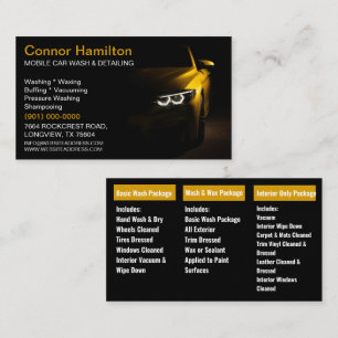 Mobiele wasmachine met informatie over het wassen  visitekaartje