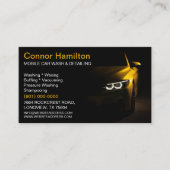 Mobiele wasmachine met informatie over het wassen  visitekaartje (Voorkant)