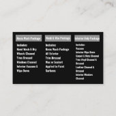 Mobiele wasmachine met informatie over het wassen visitekaartje (Achterkant)