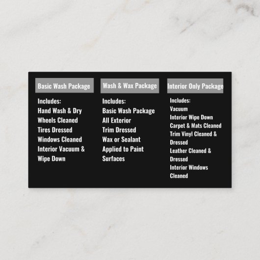 Mobiele wasmachine met informatie over het wassen  visitekaartje (Achterkant)