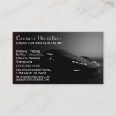 Mobiele wasmachine met informatie over het wassen visitekaartje (Voorkant)